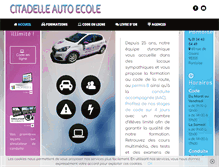 Tablet Screenshot of citadelleautoecole.com